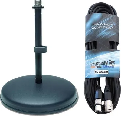 Obrázek produktu pro stolní stojan keepdrum MS032 s mikrofonním kabelem