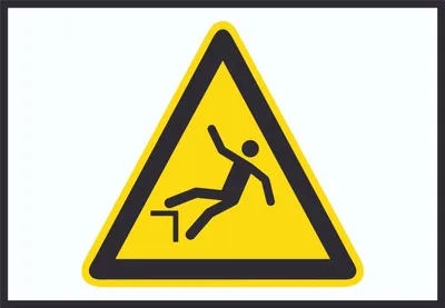 Produktbild von Achtung Absturzgefahr Symbol A4 Rückseite selbstklebend Schild