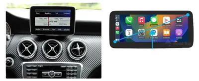 Zdjęcie produktu dla Wyświetlacz multimedialny, ekran 10,25 cala, kompatybilny z Benz CLA/GLA, obsługa CarPlay i Android Auto, 10,25 A CLA GLA
