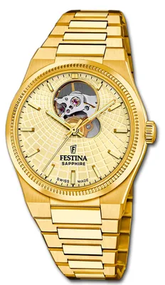 Obrázek produktu pro Hodinky Festina pro dámy, švýcarská výroba, náramek z nerezové oceli, zlatá barva, model D3UF20064/2