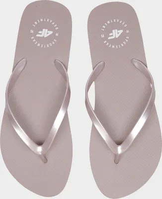 Produktbild von 4F Damen Zehentrenner Flip Flops Badeschuhe Badeschlappen Sandalen F018A, Beige, 38