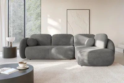 Produktbild von Masseno Ecksofa AMICO II R-S mit Schlaffunktion L-Form, Sofa mit Bettkasten, Wohnzimmersofa, Couch, Soffa, Bettsofa, Couchgarnitur- Grau, EGON 13