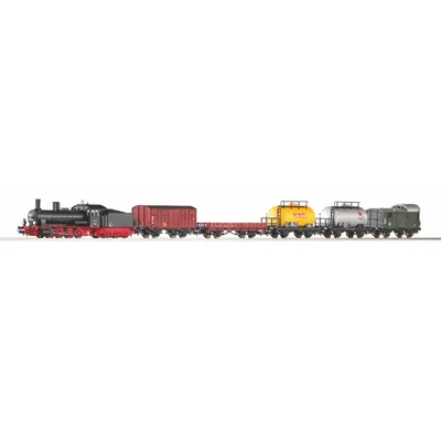 Immagine prodotto di Piko Starter Set Treno merci con locomotiva a vapore BR 55 (G 7.1) DB III - 57123