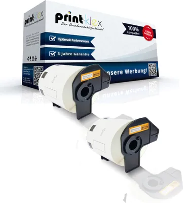 Produktbild von Print-Klex 2x Kompatible Etiketten-Rollen kompatibel mit Brother P-Touch DK-11209 P-Touch QL 580 Series QL 650TD QL 700 QL 710W QL 720NW DK11209 29x62mm Kleine Adress Etiketten Label Office Serie