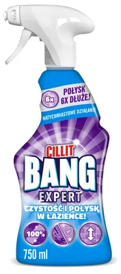 Obrázok produktu pre Cillit Bang Čistič kúpeľne 750ml Odstraňuje vodný kameň Zvyšky mydla Lesk Hygiena