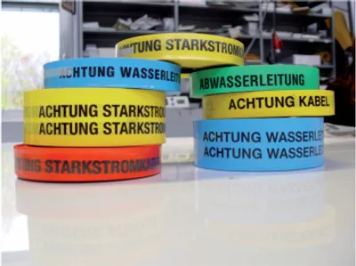 Produktbild von Trassenwarnband mit Aufdruck - Rolle à 250m | 40x0 mm, 250 m