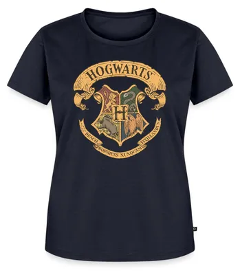Produktbild von Spreadshirt Harry Potter Hogwarts Wappen Frauen Premium T-Shirt, L, Navy