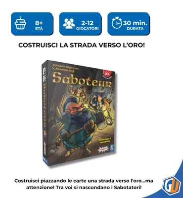Obrázok produktu pre Sabotér (NOVÉ TALIANSKE VYDANIE) – spoločenská hra – Giochi Uniti – 3-10 hráčov – od 8 rokov