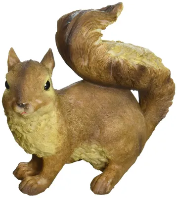 Eichhörnchen-Figur Scamper, 17,8 cm, Gussstein/Harz, braun