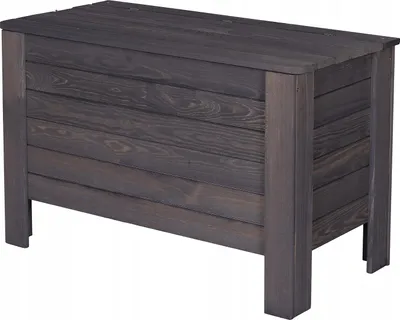 Produktbild von STOLMAK Gartenbox aus Holz 166 l 80x52x40 cm Grau Massivholz Kiefer Auflagenbox Kissenbox Holztruhe Aufbewahrungsbox Gartenmöbel