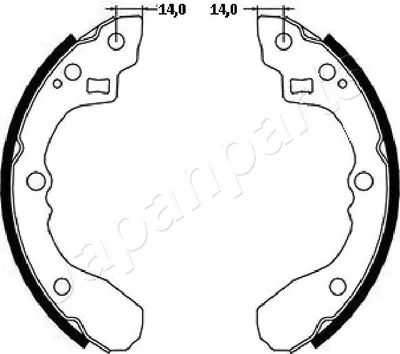 Produktbild von JAPANPARTS Bremsbackensatz Trommelbremse Hinten für KIA SEPHIA (FA) GF-398AF