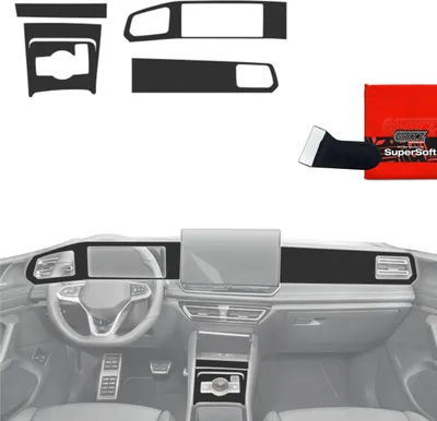 Produktbild von 5in1 Schutzfolien Grizz Protector für Mittelkonsole & Armaturenbrett - Volkswagen Tiguan 3 (2024-2025) Schwarz Matt Antifingerprint