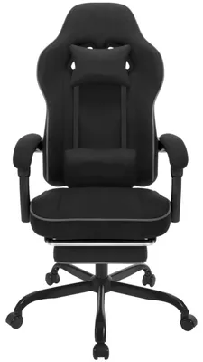 Immagine prodotto di Sedia da gaming - Sedia da ufficio - Sedia da gaming con poggiapiedi - Regolabile - Schienale - Cuscino lombare