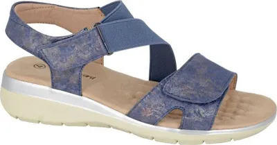Image de Boulevard - Sandales pour femmes, Grunge DF2429 (39,5 EU) (Bleu marine)