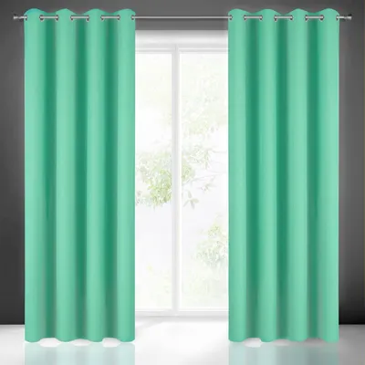 Produktbild von Eurofirany 388728, Durchscheinend, Grün, Einfarbig, Polyester, Öse, 140 g/m²