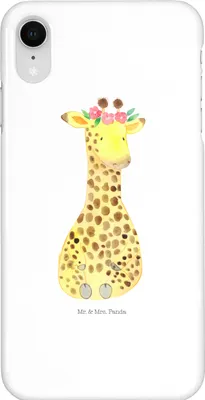 Produktbild von Mr. & Mrs. Panda Iphone XR Handyhülle Giraffe Blumenkranz - Weiß - Geschenk, Selbstliebe, Abenteurer, Freundin, Handy Case, Afrika, Premium Kunststoff