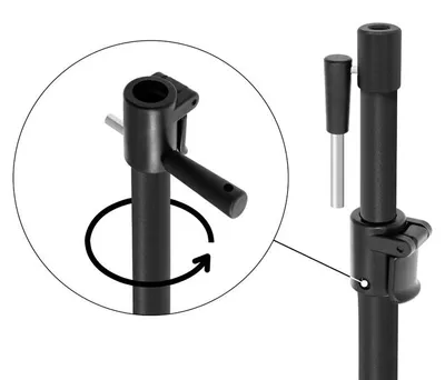 Produktbild von DELPHIN Rutenhalter Delphin BlackSTIX 110-180cm