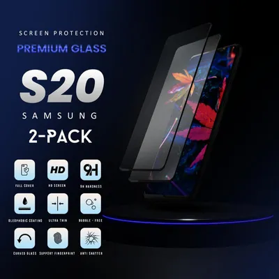 Zdjęcie produktu dla 2-pak Samsung Galaxy S20 Szkło ochronne na ekran - Szkło hartowane 9H - Super jakość 3D