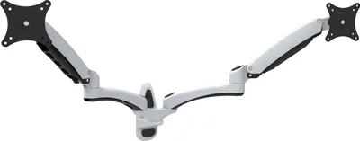 Produktbild von HFTEK DS124WW Zweifacher Mechanischer Federarm Monitorarm Wandhalterung für Bildschirme bis 27 Zoll und 6 kg