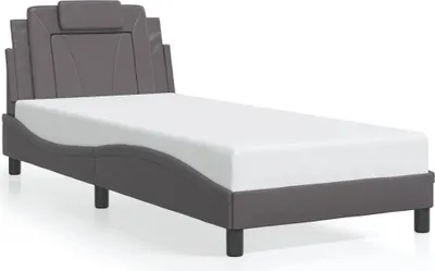 Produktbild von vidaXL Bettgestell "Viana" ohne Matratze Grau 80x200 cm Kunstleder