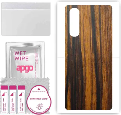 Produktbild von apgo Rückseite Schutzfolie, Skin, kompatibel mit Oppo Find X2 Neo, Hinten Displayschutzfolie aus Vinylfolie, kratzfest, einfache Montage - Tigerwood