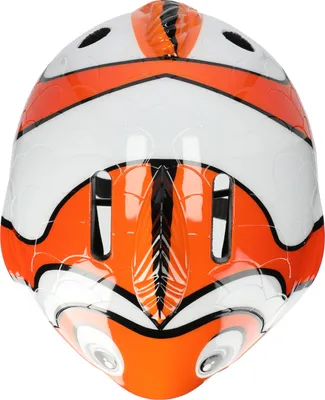 Produktbild von CRAZY SAFETY Fahrrad-Helm Clown Fish im niedlichen Tier-Design 110 Orange S (49-55cm)