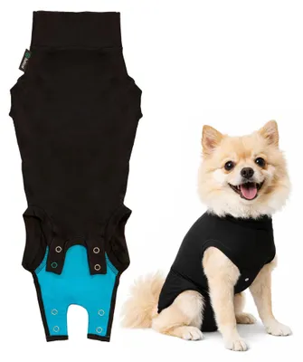 Herstellungshemd für Hunde, schwarz, XS – Wundschutz