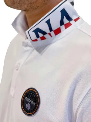 Zdjęcie produktu dla NAPAPIJRI - Męska koszulka polo z naszywką z logo - Rozmiar S