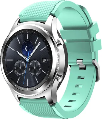 Produktbild von Uhren Armband Für Huawei Watch GT GT2 Watch 2 Classic Pro / für Samsung Galaxy Watch 3 45mm 46mm 22mm Stegbreite weiches Silikon Sport Farbe: TÜRKIS