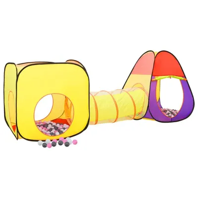 Image de vidaXL Tente de jeu avec 250 balles Multicolore 255x80x100 cm