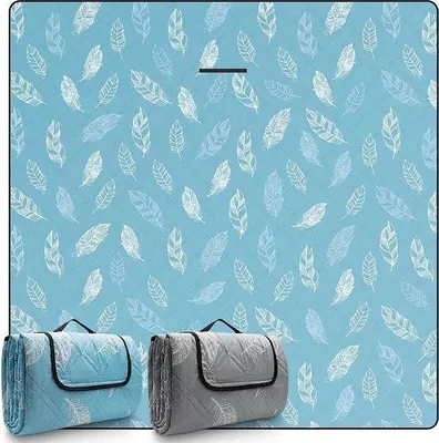 Productafbeelding van Picknickdeken, waterdicht, wasbaar, stranddeken, zandafstotend, XXL, campingdeken, strandmat, geïsoleerd, met waterdichte rand
