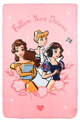 Produktbild von Disney Prinzessin Follow Your Dreams Fleecedecke 100x150cm
