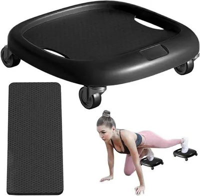 Immagine prodotto di Rullo per addominali con rotazione a 360 gradi - 28 x 85 cm - Nero