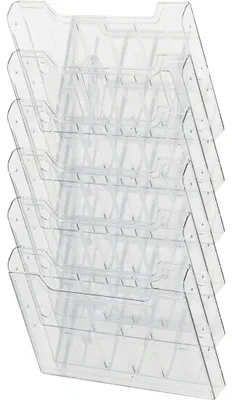 Immagine prodotto di Exacompta portadepliant modulare a parete 6 scomparti formato A4 orizzontale in cristallo
