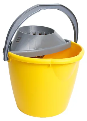 Eimer mit Auswringer 13 L gelb 31,5x31,5x26 cm