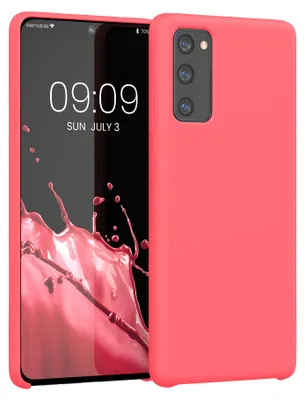 Produktbild von kwmobile Handyhülle für Samsung Galaxy S20 FE Hülle - Case Silikon - Kabelloses Laden - Schutzhülle Cover in Neon Koralle