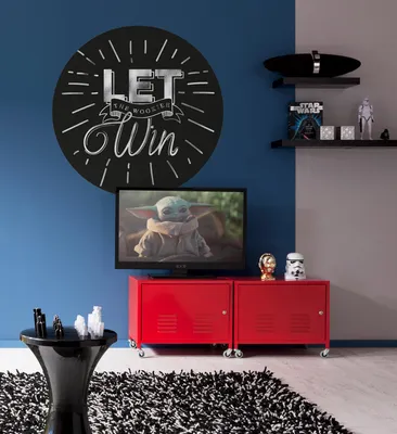Produktbild von Komar Vlies Fototapete rund und selbstklebend "Star Wars Wookie Win" - Größe: 128 x 128 cm (Breite x Höhe) - 1 Stück
