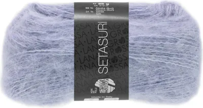 Produktbild von Lana Grossa SETASURI 25 g feines Lace-Garn aus Alpaka und Seide 212 m Farbe 045 - Blaulila