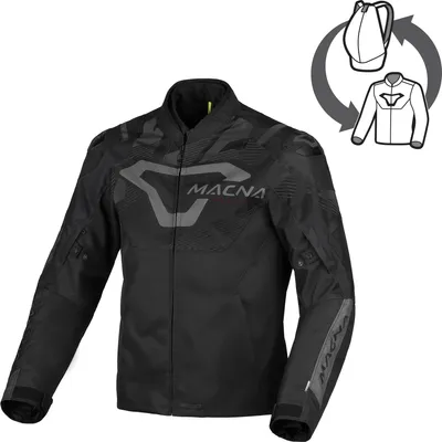 Produktbild von Macna Admyre wasserdichte Motorrad Textiljacke, schwarz, L