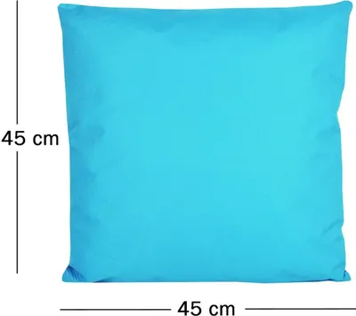 Produktbild von JACK 1x 45x45cm Outdoor Lounge Kissen Dekokissen inkl. Füllung Wasserabweisend Sitzkissen Garten Stuhl Lotus Effekt, Farbe:Hellblau