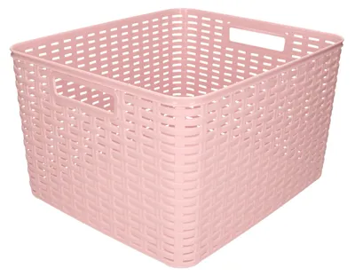 Produktbild von Plasticforte Aufbewahrungskorb - Schrankkorb - Kunststoff - altrosa - 28L