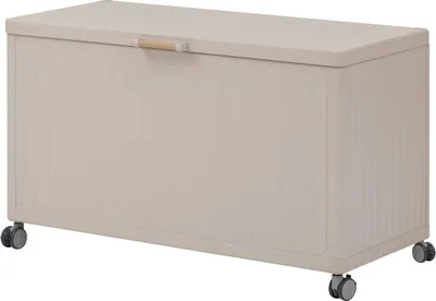 A storage box on wheels.