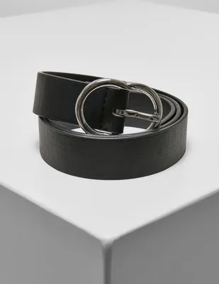 Produktbild von Urban Classics TB5212 | Small Ring Buckle Belt S bis XL - Farbe: Black/Silver - Größe: M