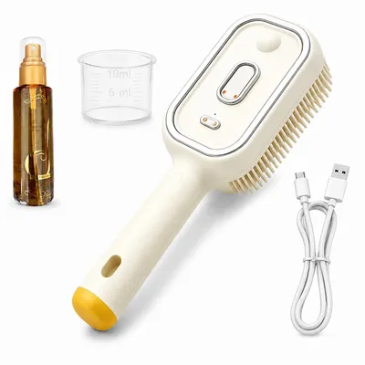 Produktbild von Dampf Haarbürste elektrisch, Sprüh Haarpflegebürste mit Kopfhautmassage, kabelloses Design für glattes und gepflegtes Haar