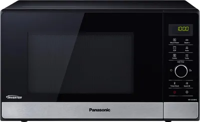 Obrázek produktu pro Panasonic NN-GD38HSSUG, Pracovní deska, Mikrovlnná trouba s grilem, 23 l, 1000 W, Vestavěný displej, Otočné, Dotyk
