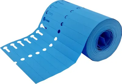 Produktbild von CombiCraft PVC Schlaufenetiketten 120x13mm - Blau - 1000 Stück