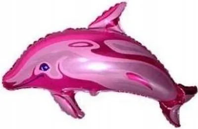 Image de Mini-ballon rose dauphin 14"", 1 pc.