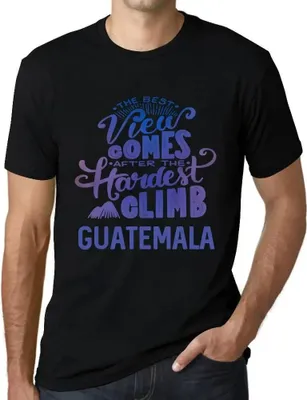 Produktbild von Herren Grafik T-Shirt Die beste Aussicht kommt nach der schwersten Bergbesteigung Guatemalas – The Best View Comes After Hardest Mountain Climb