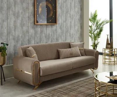 Zdjęcie produktu dla Luksusowa sofa trzyosobowa beżowa 3-osobowa sofa tapicerowana sofy do salonu