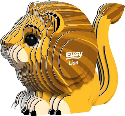 Produktbild von EUGY 3D Bastelset Löwe (Miniatur-Tierfigur, aus Wellkarton) 650070